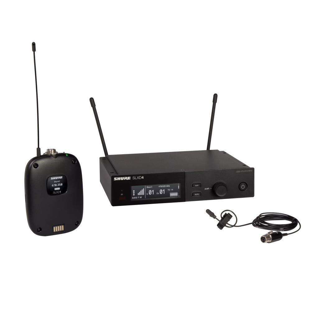SHURE SLXD14E/DL4B-G59 Drahtlossystem mit Taschensender und DL4 Lavaliermikrofon