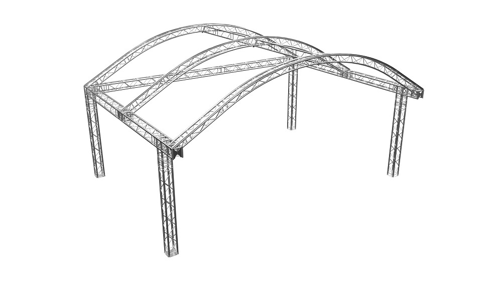 GLOBAL TRUSS Round arch stage 8x6m