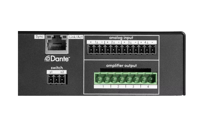 FOHHN MA-4.100  Media DSP-Matrix-Endstufe, Class D, 4x65W / 4 Ohm, DSP-Funktionen