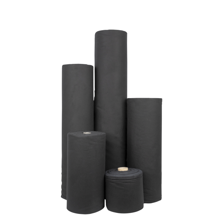 WENTEX Deko molton 1,3(w) x 60(l)m, black Molton 160 g/m² Rolle