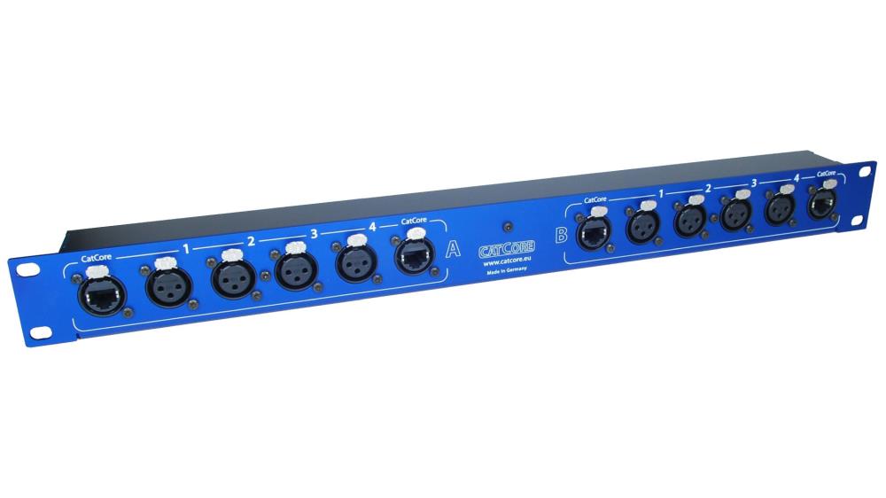 CATCORE RSD-3f3m Front 8x XLR 3pol female, hinten 8 XLR 3pol male 19" 1HE