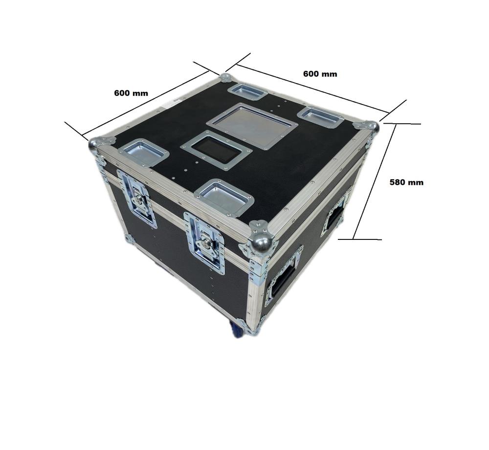 MW-CASE Moveket/Chainmaster D8+ 500-4Lenkrolle( 4x) Truhe, schwarz