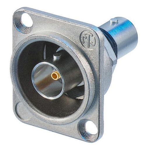 NEUTRIK NBB75DFI BNC Einbaubuchse im Nickel D-Gehäuse