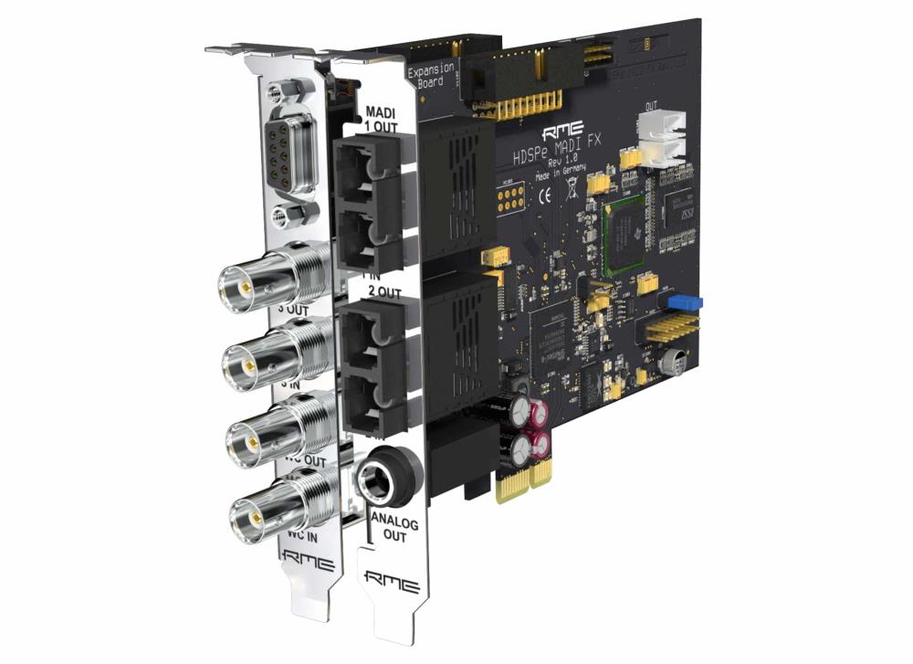 RME HDSPe MADI FX Interface Karte, PCI-Express, 390 Kanäle, IN/OUT: MADI / AES/EBU, OUT: Klinke, inkl. TotalMix FX