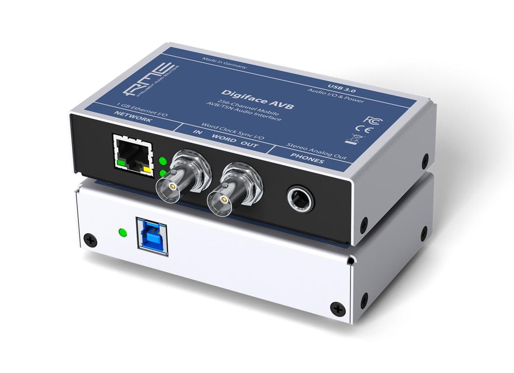 RME Digiface AVB Audiointerface, 256 Kanäle, USB 3.0, Ethernet, IN/OUT: Wordclock, inkl. TotalMix FX