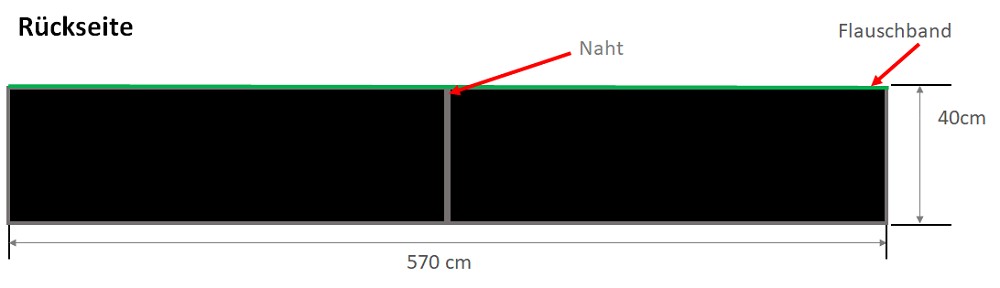 OPTIQUIP CS Podestverkleidung 40 cm / 5,7 m / schwarz