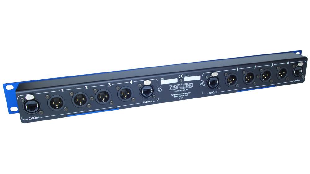 CATCORE RSD-3f3m Front 8x XLR 3pol female, hinten 8 XLR 3pol male 19" 1HE