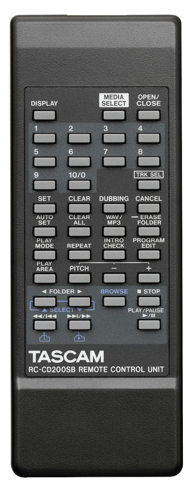 TASCAM CD-200SB 19“, 2HE, Solid-State-/CD-Player,WAV, MP3, MP2, WMA, AAC von SD/SDHC-Karten