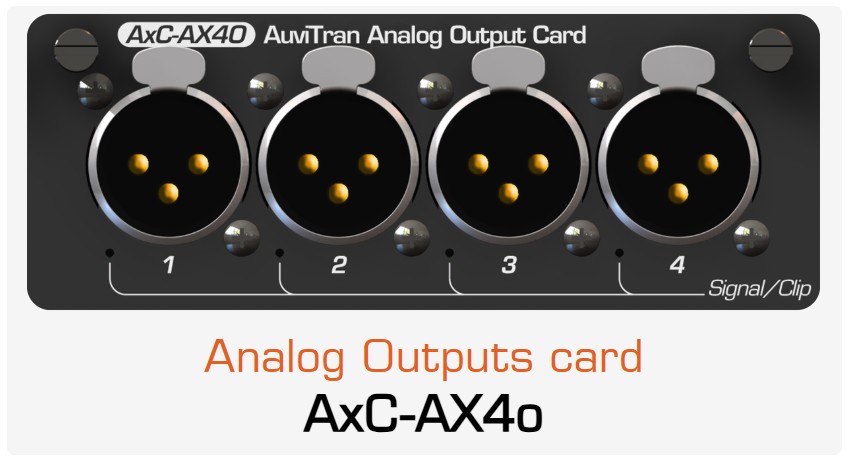 AUVITRAN AxC-AX4o – Analoge Ausgangskarte mit 4 XLR-Ausgängen