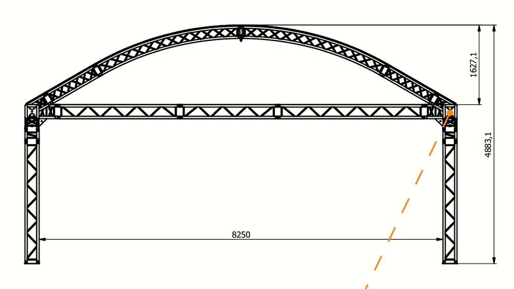GLOBAL TRUSS Round arch stage 8x6m