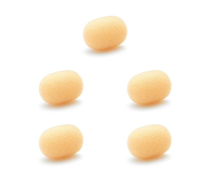 DPA DUA0567 Miniature Foam Windscreen, Beige, 5 pcs