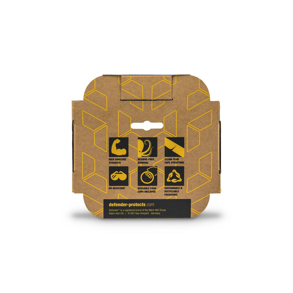 DEFENDER EXA-TAPE BM 50 ERGO-CORE - Premium Gewebeklebeband, schwarz