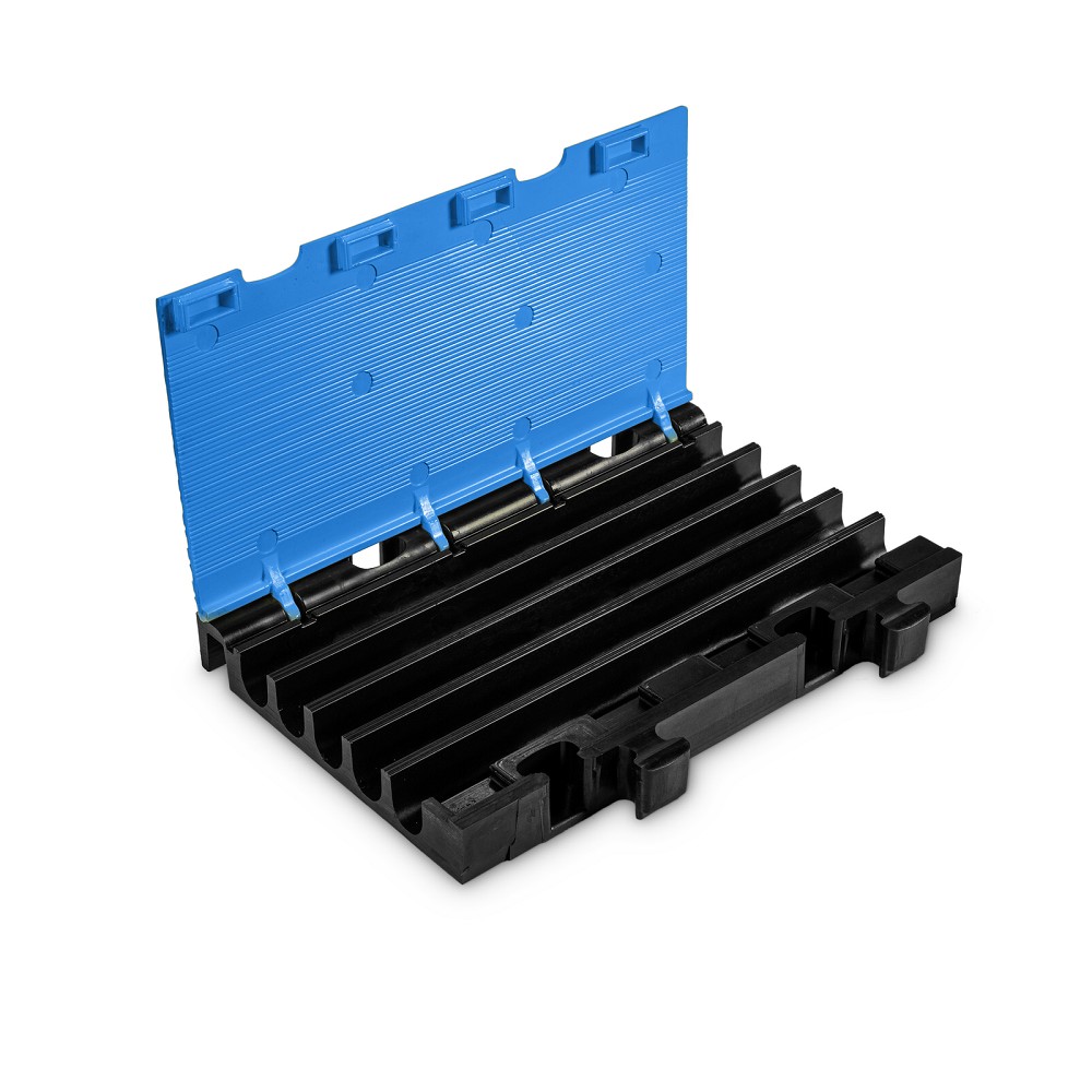 DEFENDER MIDI 5 2D BLU HALF MID SECTION Modular system 5 channels | blue | half middle section | wheelchair-accessible transition | height 5.4 cm