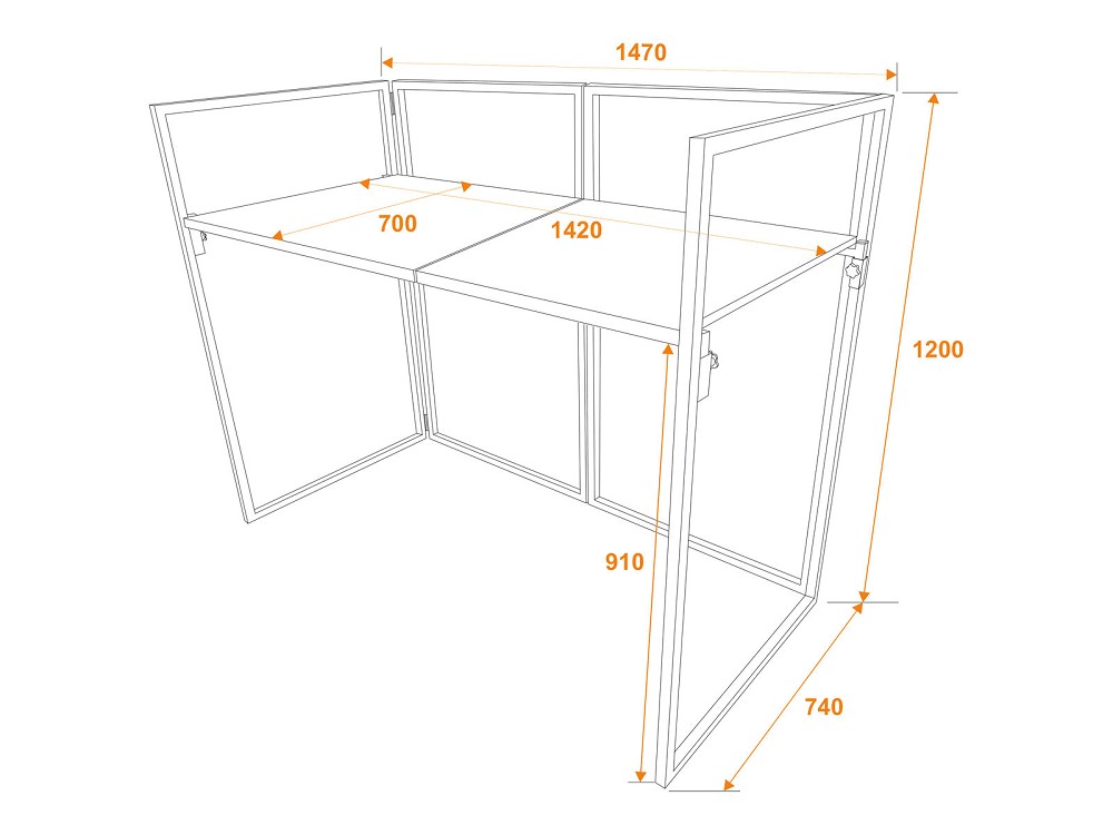 OMNITRONIC Mobile DJ Stand inkl. Cover