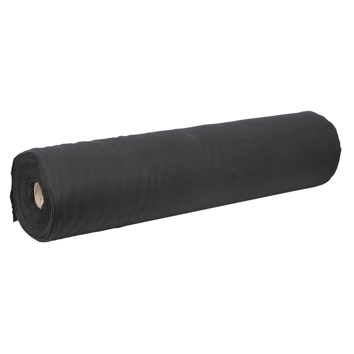 WENTEX Deko molton 0,8(w) x 60(l)m, black Molton 160 g/m² Rolle