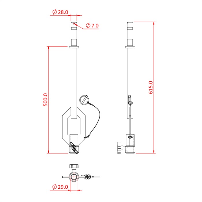 DOUGHTY T45400 Double Ended Drop Arms 500mm