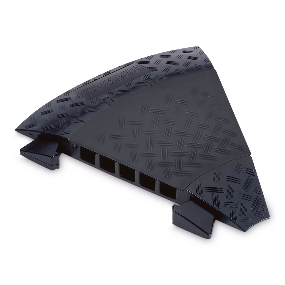 DEFENDER MIDI C BLK Cable protector 5 channels | black | 45° curve | with connector | heavy-duty design | height 5.5 cm