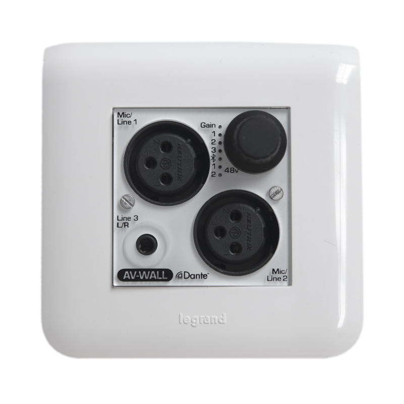 AUVITRAN AV-WALL-DT4i WHITE – Dante Wandinterface