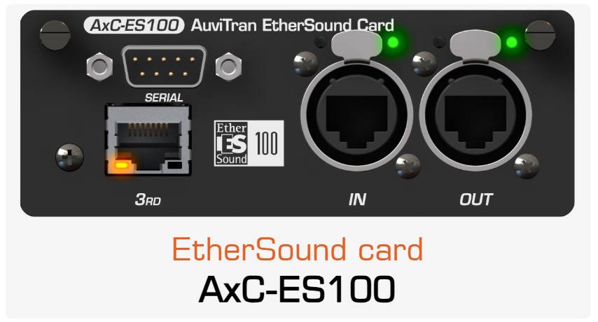 AUVITRAN AxC-ES100 – EtherSound Netzwerkkarte, 64 In / 64 Out