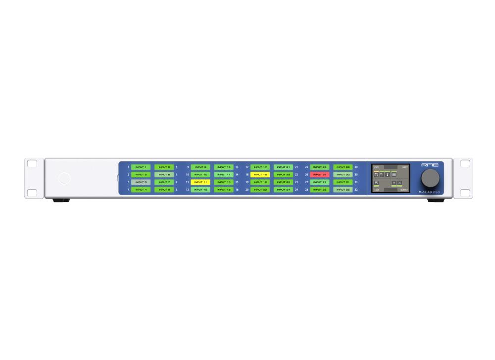 RME M-32 AD Pro II Digitalwandler, 32 Kanäle, 19'', 1HE, AVB, USB 2.0, IN/OUT: 25-pol D-Sub, MIDI, MADI, RJ45