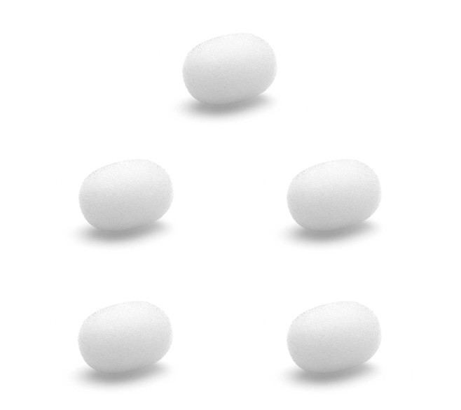 DPA DUA0566 Miniature Foam Windscreen, White, 5 pcs