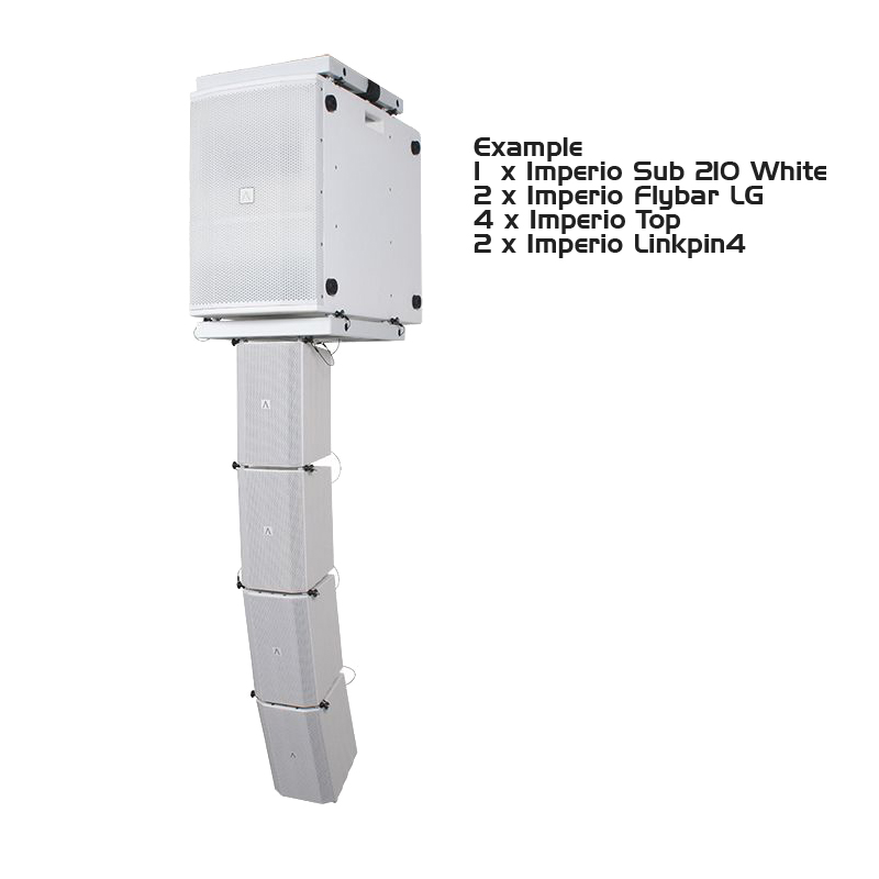 AVANTE Imperio White 2x4,75"/6x1,75" active Line Array Top