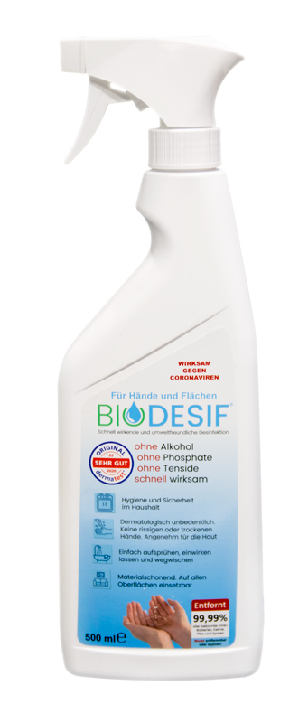 BIODESIF 500ml Sprühflasche professionelle Desinfektion