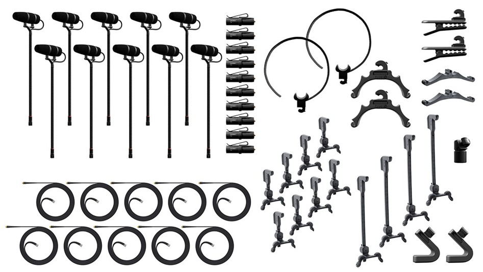 DPA KIT-4099-DP-10C-C 4099 CORE+ Classic Touring Kit, 10 Mics and accessories, Loud SPL, Cardboard Box