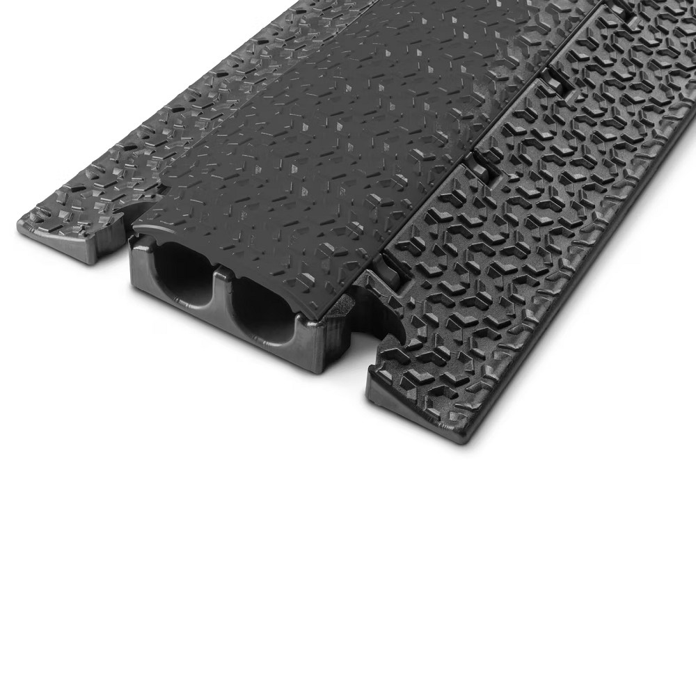 DEFENDER MICRO 2 BLK Cable Protector 2 channels | black | medium duty | height 4.5cm