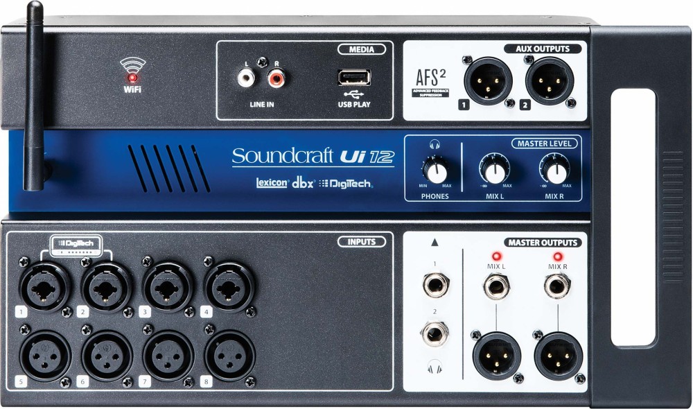 SOUNDCRAFT Ui12 - 12-Kanal Mischpult mit Tablet/Smartphone/PC-Steuerung