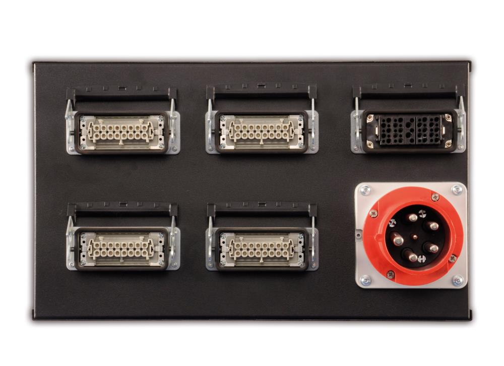 CHAINMASTER CM-801032 Motorcontroller, 16-Kanal, 19'', 6HE, IN: CEE 63A 5pol, OUT: 4x Harting 16E-F-s, Direktsteuerung