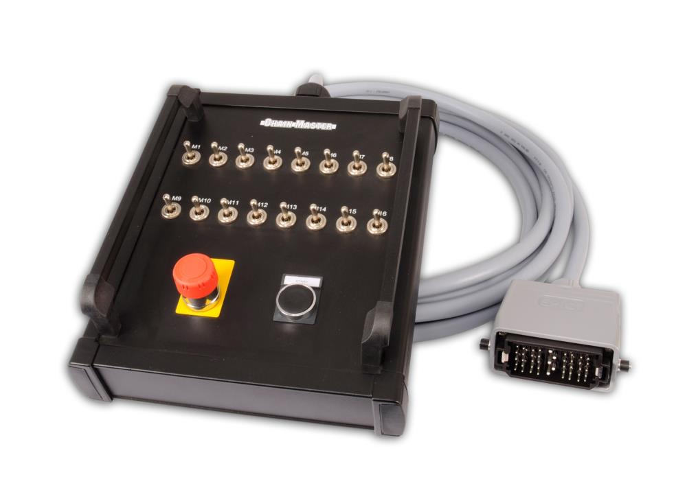 CHAINMASTER CM-801032 Motorcontroller, 16-Kanal, 19'', 6HE, IN: CEE 63A 5pol, OUT: 4x Harting 16E-F-s, Direktsteuerung