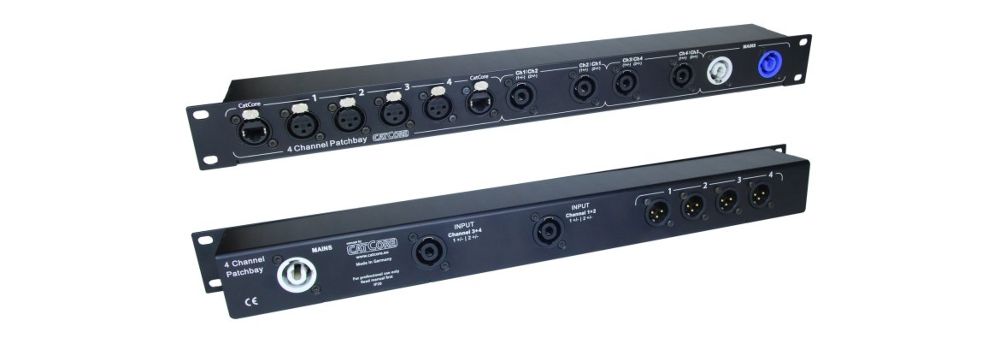 CATCORE LS X4-C X4Compact – 4-Kanal Speakon Patchbay 1HE