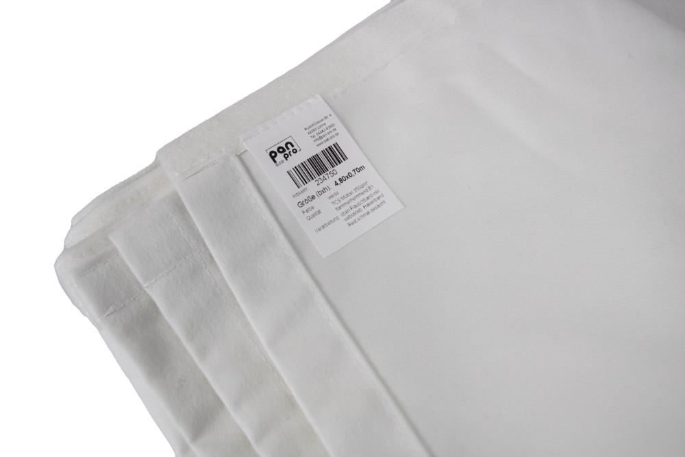 Podestverkleidung 4,80x0,70m weiß 350g/m² TCS