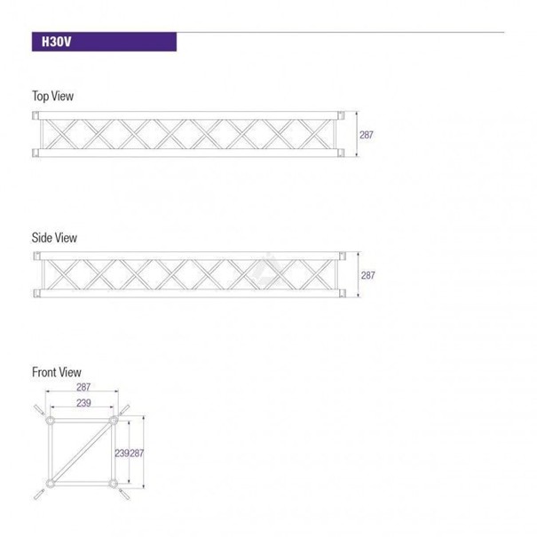 PROLYTE H30V-L400 SQUARE H30 LENGTH 400 cm Traverse silber
