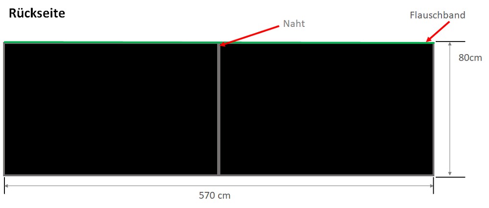 OPTIQUIP CS Podestverkleidung 80 cm / 5,7 m / schwarz