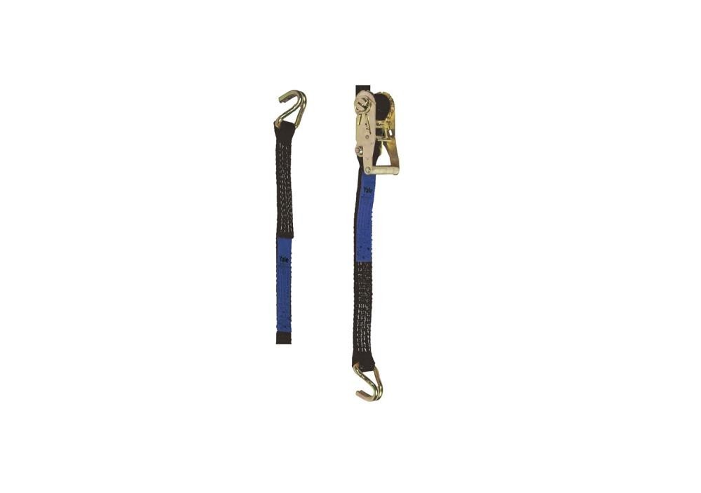 YALE Spanngurt 50mm 10m 2,5t  schwarz 2teilig-mit Spitzhaken
