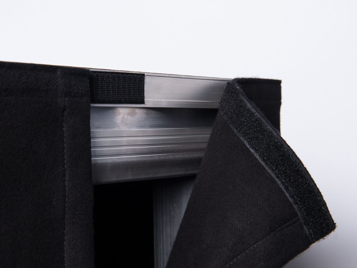 Podestverkleidung 2,00x0,40m schwarz 300g/m²