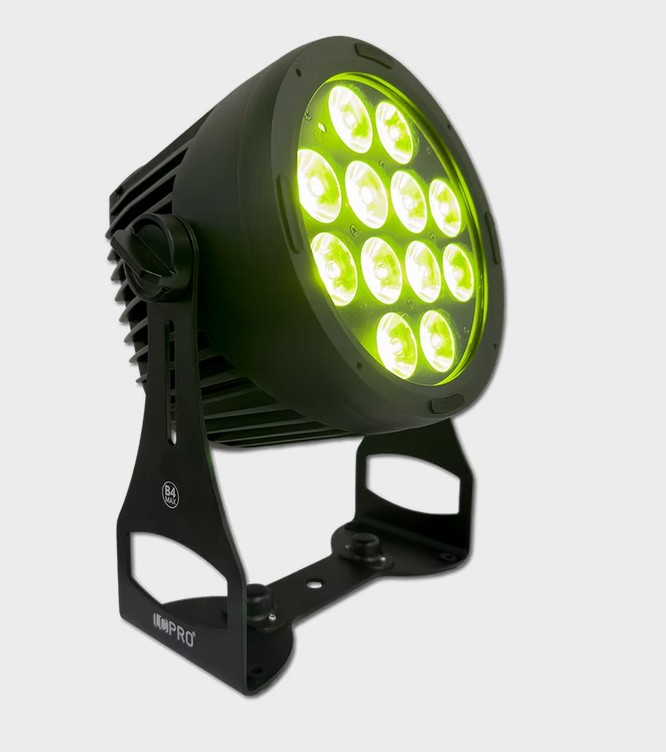 LCPRO® Show.LED B4 MAX WIRED 12x15W RGBL, IP65, schwarz