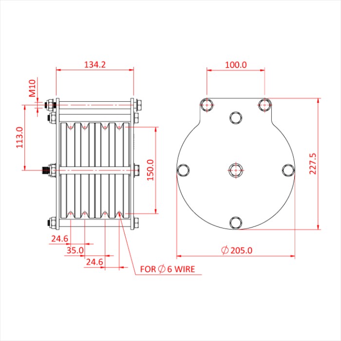 DOUGHTY T42914 150mm Heavy Duty Pulleys-Wire 6mm Wire - Quad