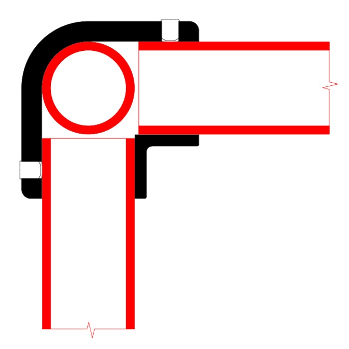 DOUGHTY Speedrail 3 Way 90° Elbow
