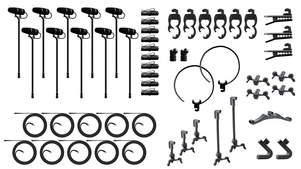 DPA KIT-4099-DP-10R-C 4099 CORE+ Rock Touring Kit, 10 Mics and accessories, Extreme SPL, Cardboard Box