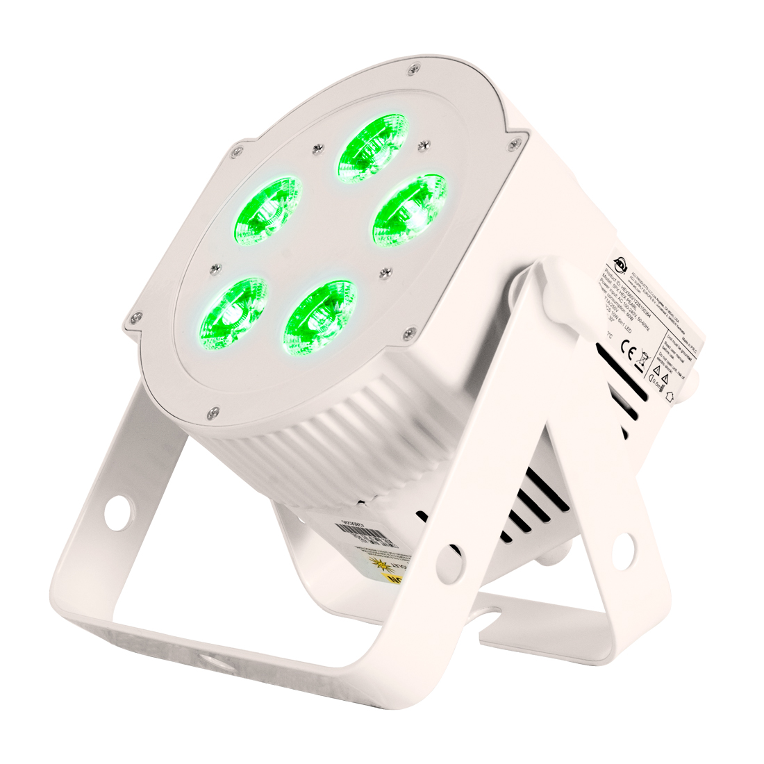 ADJ 5PX HEX LED Pad, weiß, RGBAW+UV, 5x12W 6in1 LED, 30°, DMX, Stand-Alone, Sound to Light