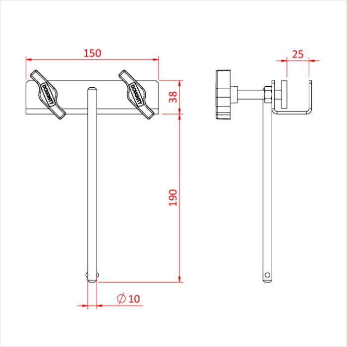 DOUGHTY G1114 Frame Clamps 25mm