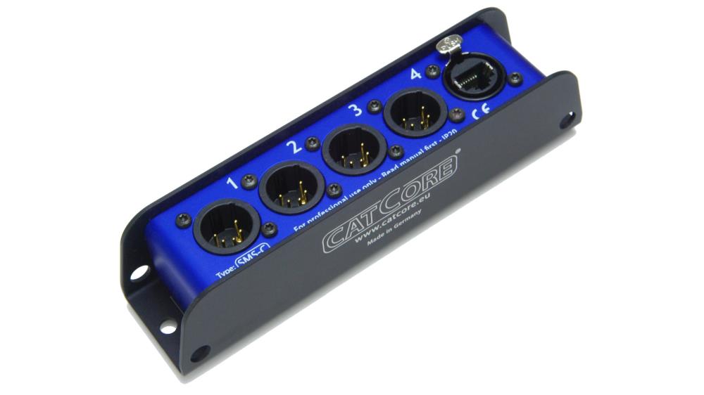 CATCORE SMS-C-5M – Compact Stagebox Ethercon auf 4x XLR 5-pol male