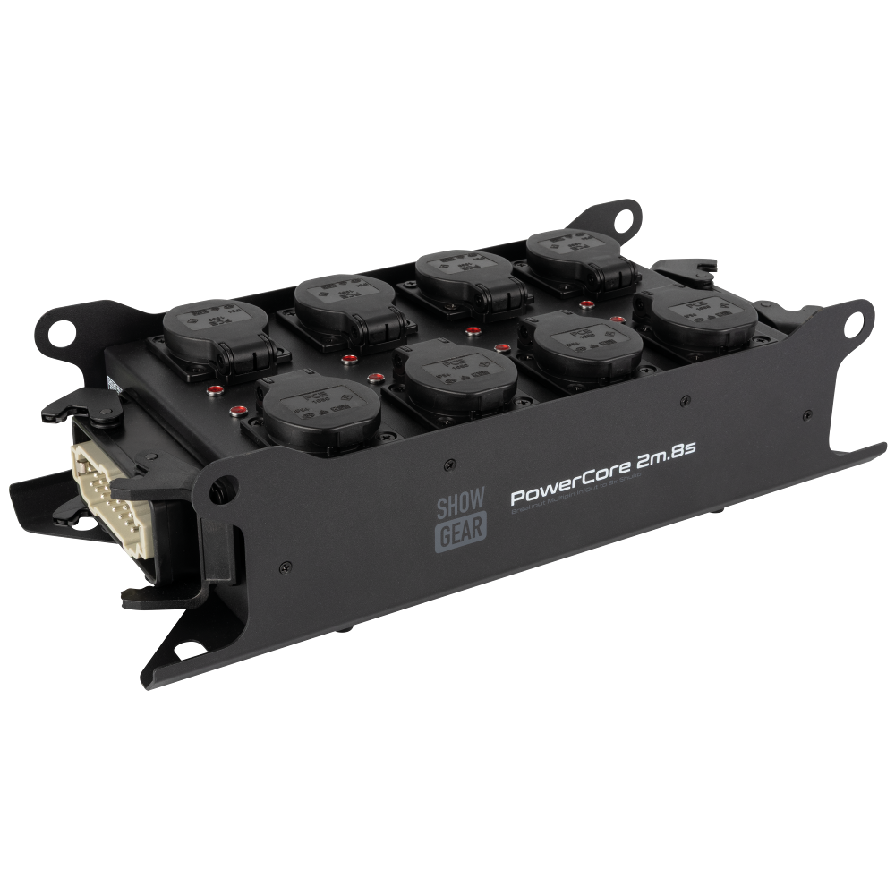 SHOWGEAR PowerCore 2m.8s Breakout Multipin H16 In/Out to 8x Breakout Multipin H16 Ein-/Ausgang auf 8x Schuko