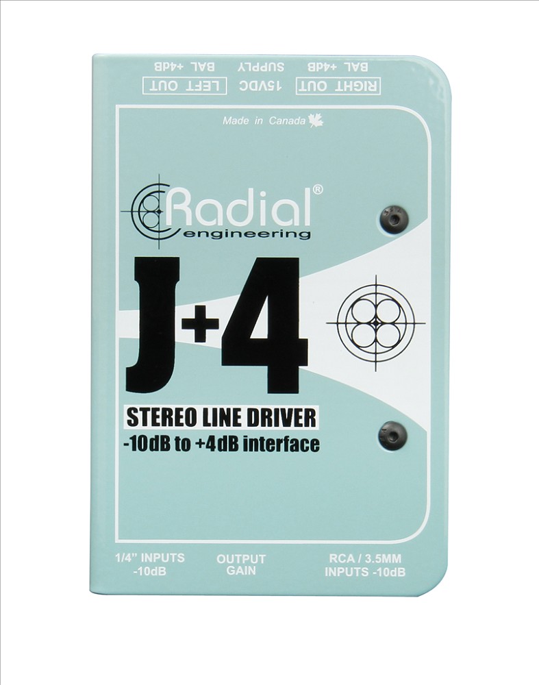 RADIAL J+4 Balanced -10dB to +4dB Stereo Signal Driver