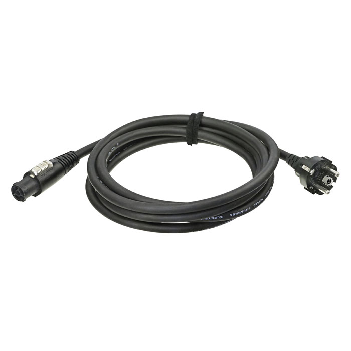 SHOWTEC Powercon True1 to Schuko straight 1,5mtr 3x 2,5 mm², Neutrik, schwarz