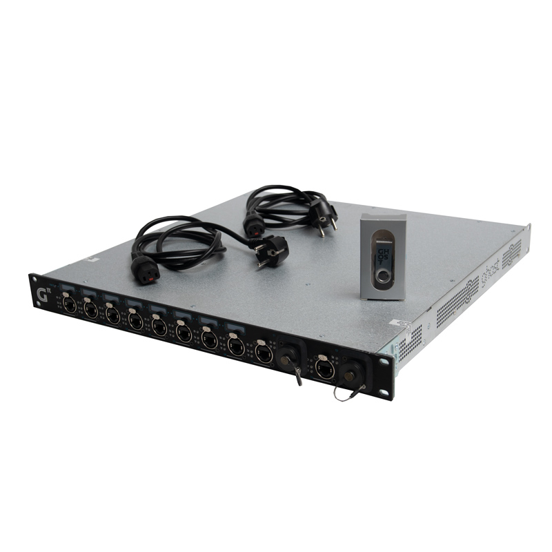 AGORA GHOST GPi GQSM/OC DEMO Gigabit platform  12* USER ports (1000 Mbps) + 2* TRANSMIT ports (1000 Mbps) -etherCON® – 19 inch rackmount + POE  POE+