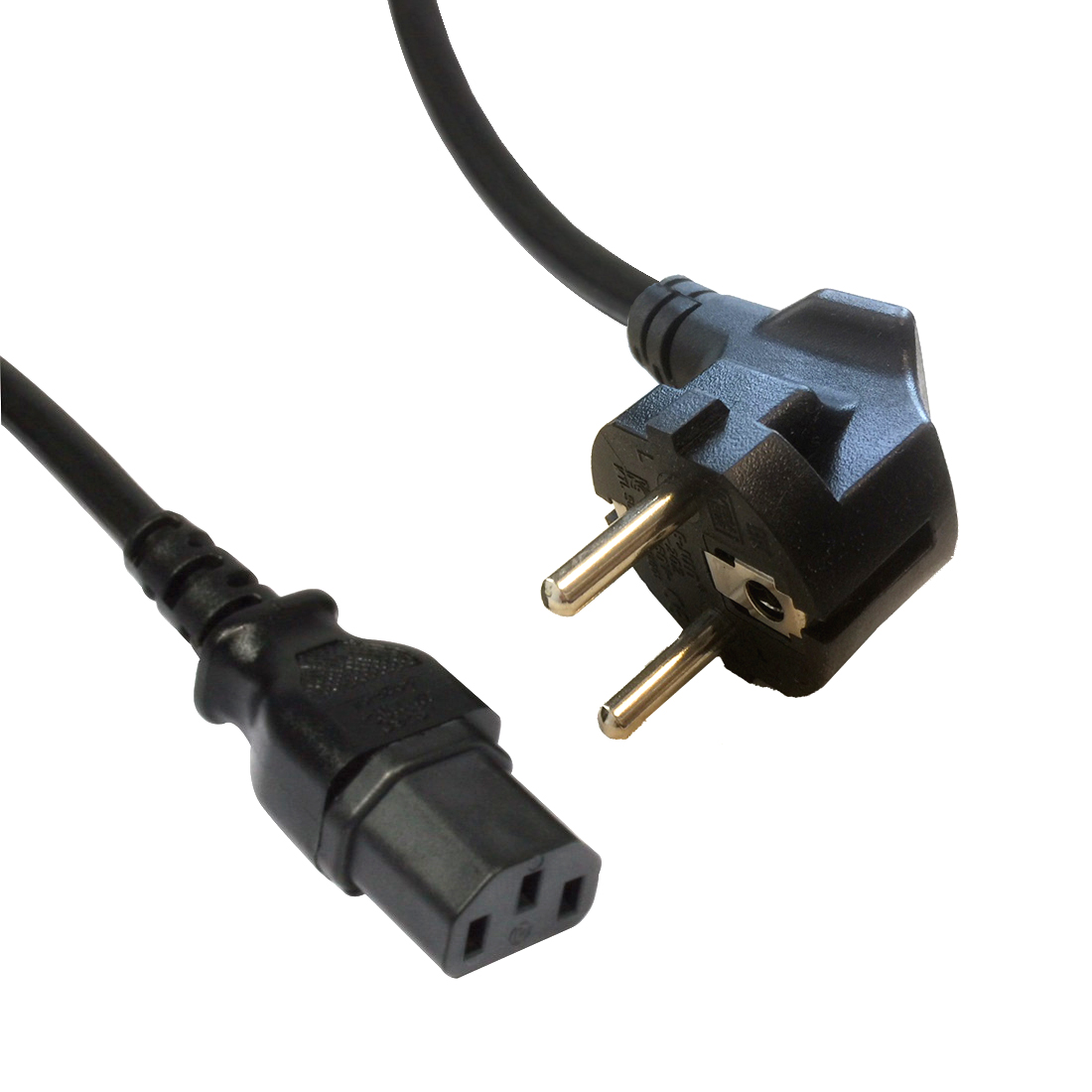 ACCU AC-IEC/1,8m3x0,75 IEC Cable Euro Netzstecker, Geräte Anschluss Kabel Schko
